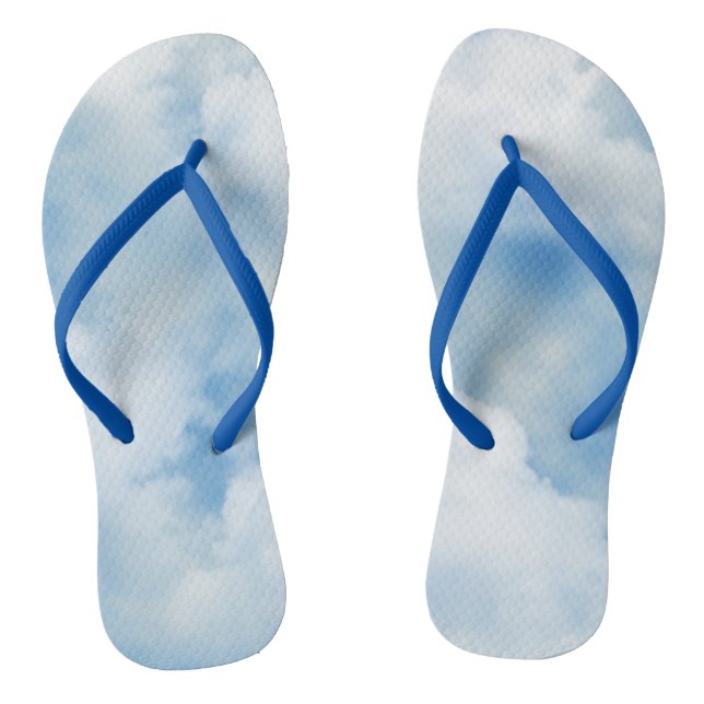 Fluffy White Clouds Jandals (Footbed)
