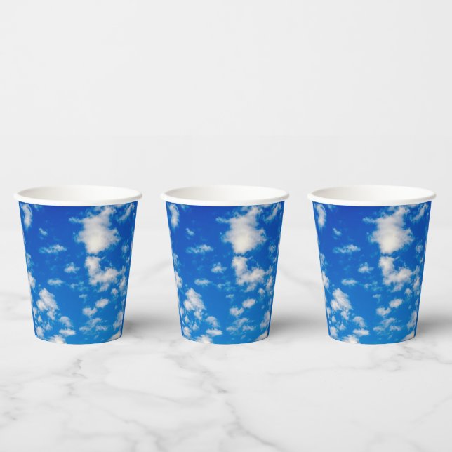 Fluffy White Clouds Paper Cups (Multi)