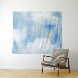 Fluffy White Clouds Tapestry