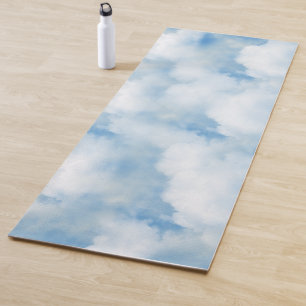 Fluffy White Clouds Yoga Mat