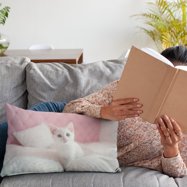 Fluffy White Kitten Companion Decorative Cushion (Creator Uploaded)