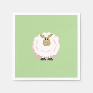 Fluffy White Sheep Napkin