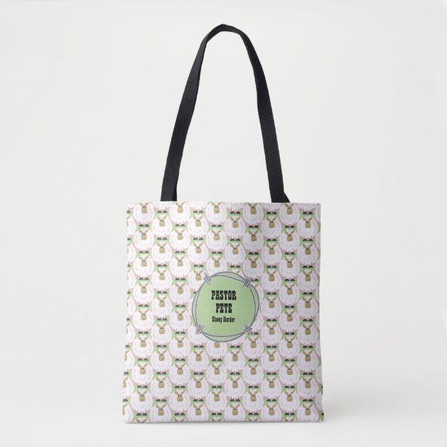 Fluffy White Sheep Tote Bag (Front)