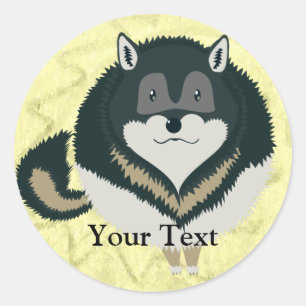 Fluffy Wolf Stickers