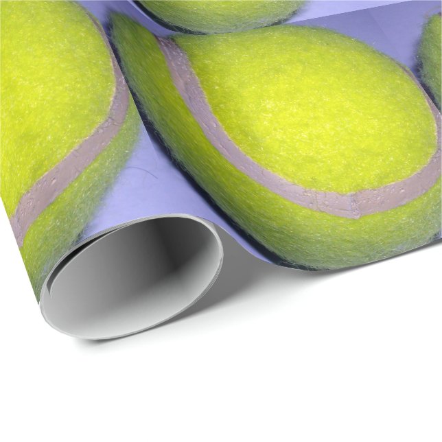 Fluffy Yellow Tennis ball,  Wrapping Paper (Roll Corner)