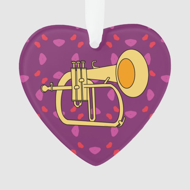 Flugelhorn Musical Instrument Ornament (Front)