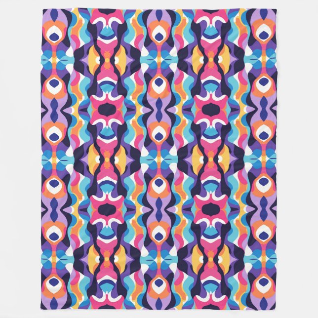 Fluid abstract 2 fleece blanket (Front)