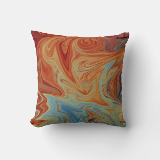 Fluid abstract pattern cushion (Front)