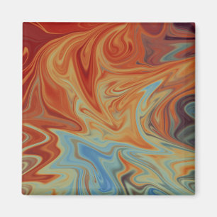 Fluid abstract pattern magnet