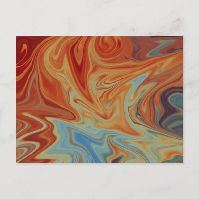 Fluid abstract pattern postcard (Front)