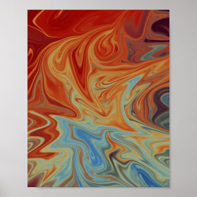 Fluid abstract pattern poster (Front)