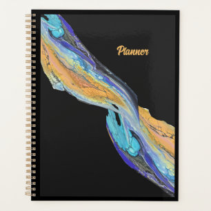 Fluid Acrylic Painting made into a Planner