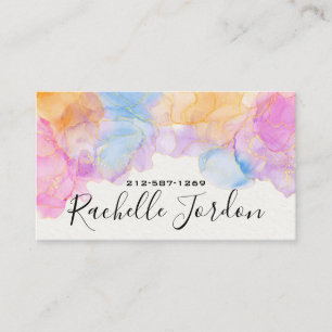 Fluid Alcohol Ink Business Card