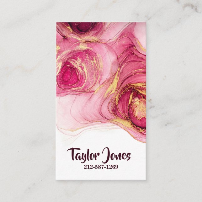 Fluid Alcohol Ink Business Card (Front)