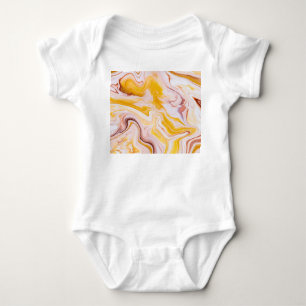 Fluid art: iridescent abstract texture. baby bodysuit