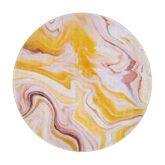 Fluid art: iridescent abstract texture. cutting board