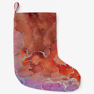 Fluid Art. Modern ?bstract colorful background, wa Small Christmas Stocking