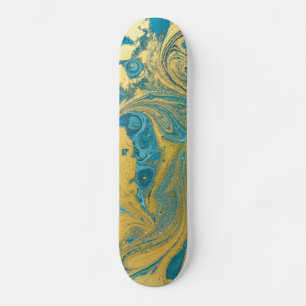 Fluid Art Paint  Skateboard