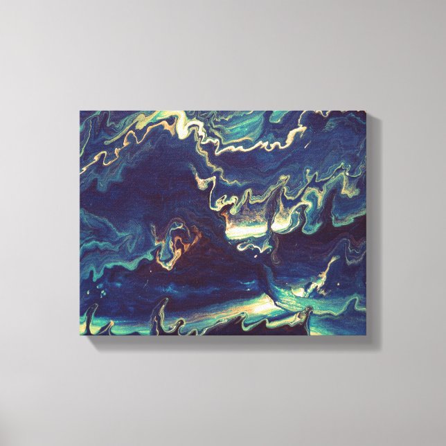 Fluid Blues II Canvas Print (Front)
