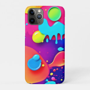 Fluid Colour Chaos: Dynamic Digital Artwork Case-Mate iPhone Case