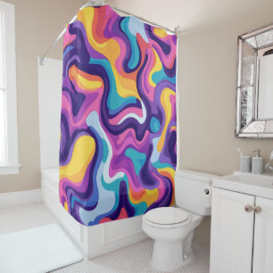 Fluid colours abstract 2 shower curtain