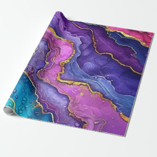 fluid colours wrapping paper