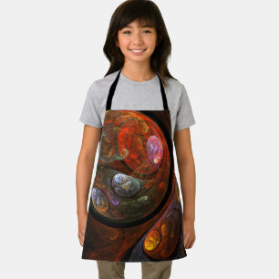 Fluid Connection Abstract Art Apron