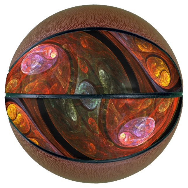 Fluid Connection Abstract Art Basketball (Front)