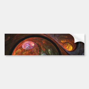 Fluid Connection Abstract Art Bumper Sticker