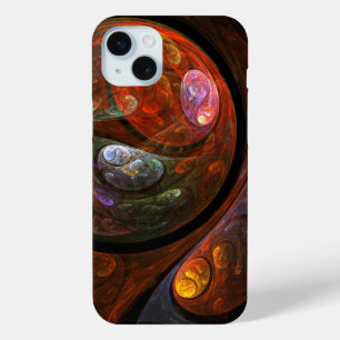Fluid Connection Abstract Art iPhone 15 Mini Case