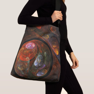 Fluid Connection Abstract Art Cross Body Crossbody Bag