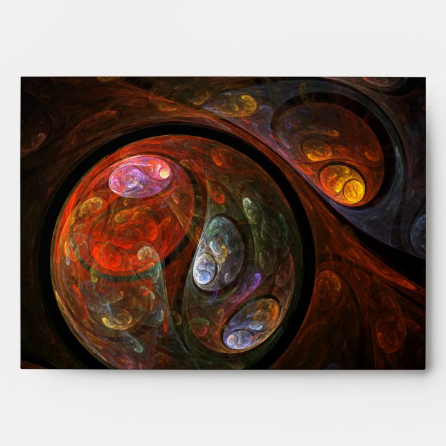 Fluid Connection Abstract Art Envelope (Front)
