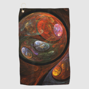 Fluid Connection Abstract Art Golf Towel