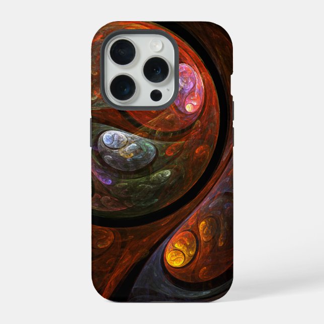Fluid Connection Abstract Art iPhone Case (Back)