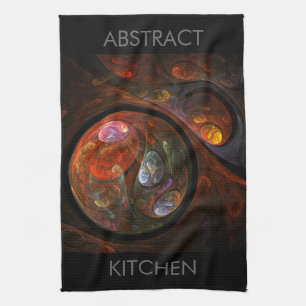 Fluid Connection Abstract Art Kitchen Towel