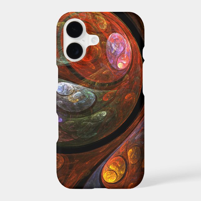 Fluid Connection Abstract Art Matte iPhone Case (Back)
