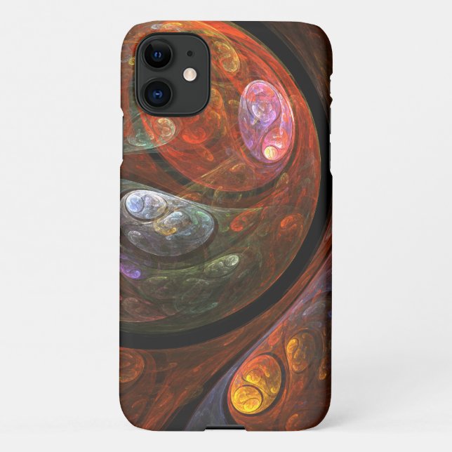 Fluid Connection Abstract Art Matte iPhone Case (Back)