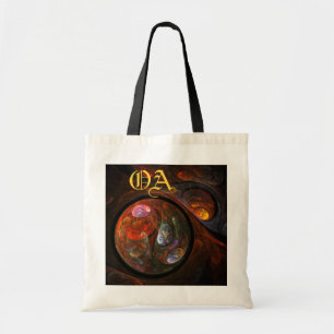 Fluid Connection Abstract Art Monogram Bag
