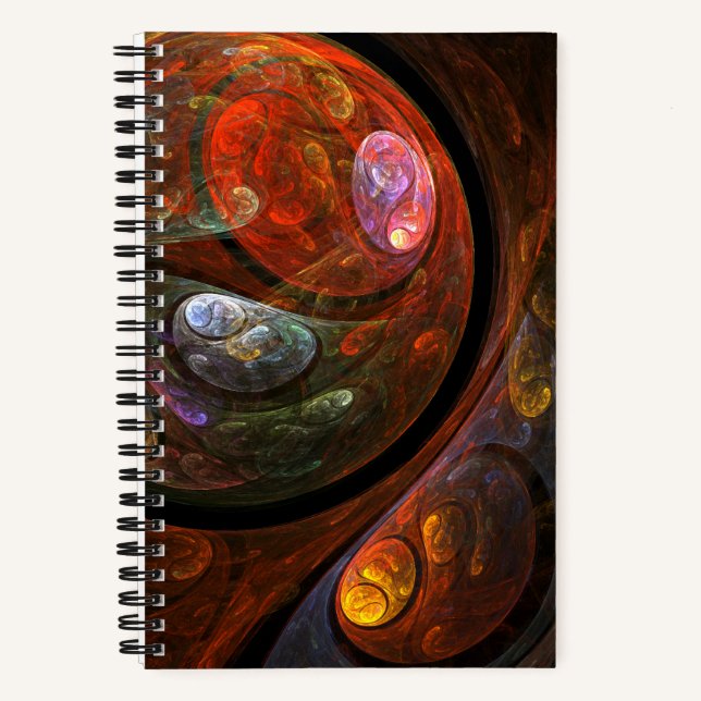 Fluid Connection Abstract Art Notebook (Front)