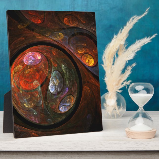 Fluid Connection Abstract Art Plaque (Side)