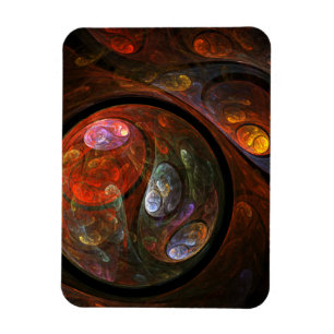 Fluid Connection Abstract Art Premium Magnet
