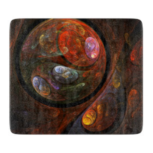 Fluid Connection Abstract Art Rectangle Cutting Board