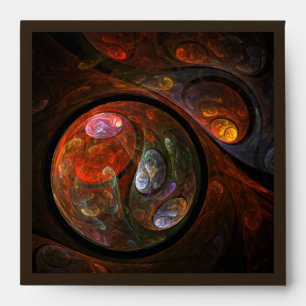 Fluid Connection Abstract Art Square Envelope