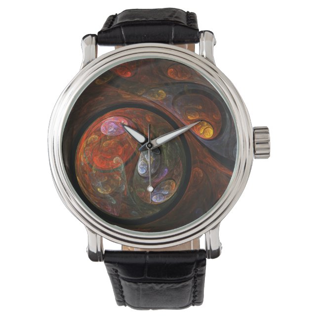 Fluid Connection Abstract Art Watch (Front)