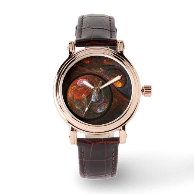 Fluid Connection Abstract Art Watch (Front)