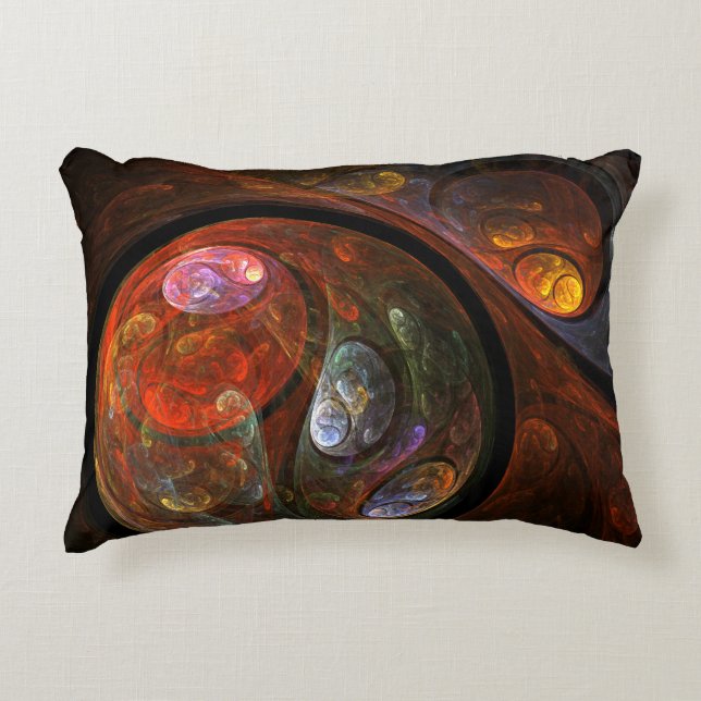 Fluid Connection Modern Cosmic Abstract Art Decorative Cushion (Front)