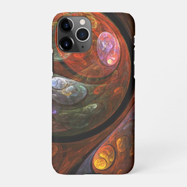 Fluid Connection Modern Cosmic Abstract Art iPhone Case (Back)