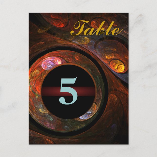 Fluid Connection Table Number Postcard (Front)