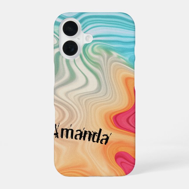 Fluid Expressions Personalised  iPhone 16 Case (Back)