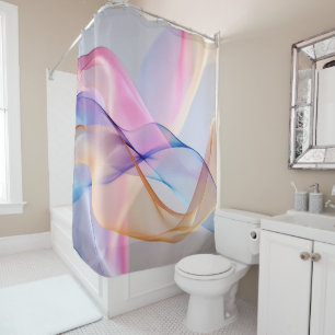 Fluid Harmony in Motion Shower Curtain